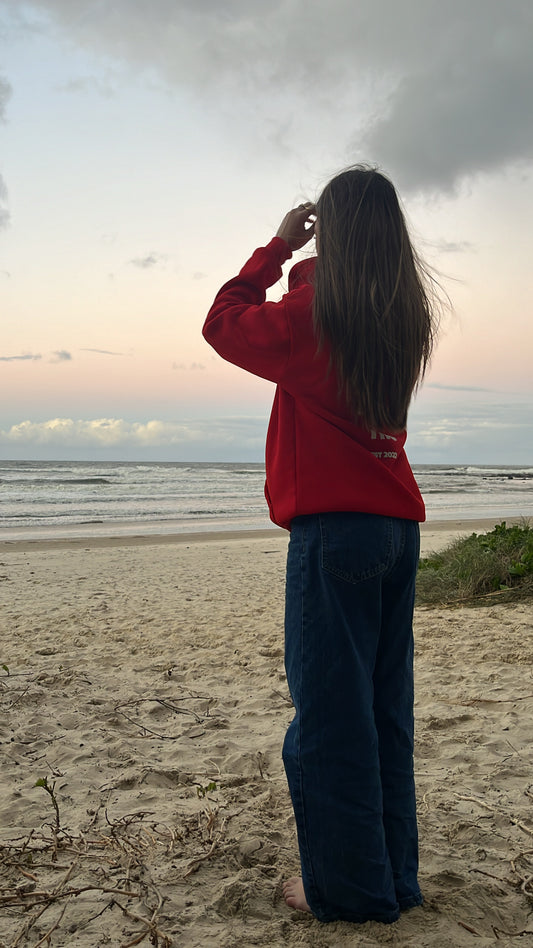 Red Puff Hoodie